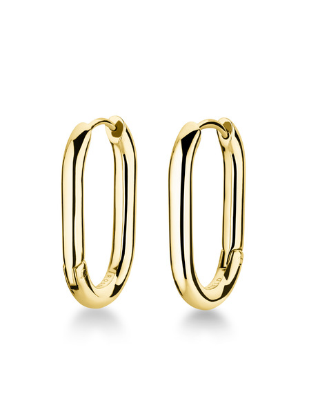 Rosefield Rosefield uhane zlate barve Large Oval Hoops JEOLG-J567