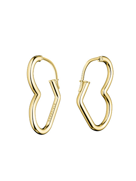 Rosefield Rosefield uhane zlate barve Heart Hoops JEHHG-J579