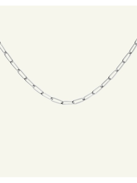 Rosefield Rosefield ogrlica srebrne barve Rectangle Chain JNRCS-J565