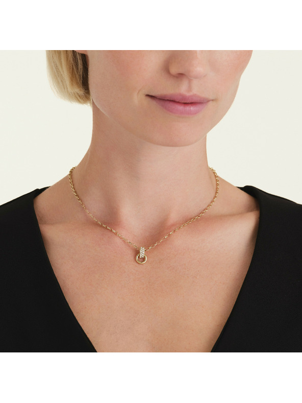 Rosefield Pozlačen ženski ogrlica Rosefield JNBSG-J898