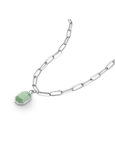 Rosefield Rosefield ogrlica srebrne barve Geometric Gemstone JNGGS-J665