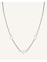 Rosefield Rosefield ogrlica srebrne barve Triple Heart JNTHS-J613