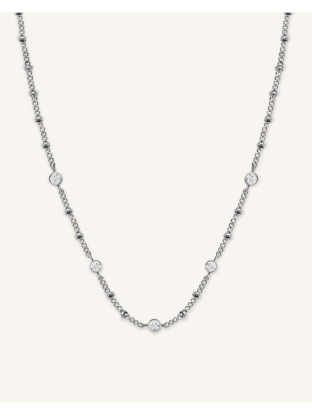 Rosefield Rosefield ogrlica srebrne barve Crystal JNSCS-J612
