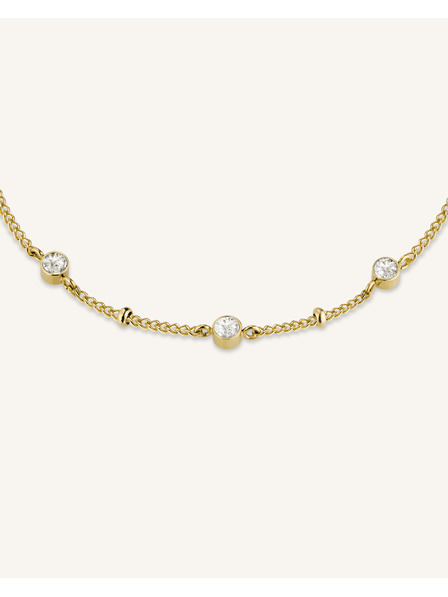Rosefield Rosefield ogrlica zlate barve Crystal JCSCG-J266