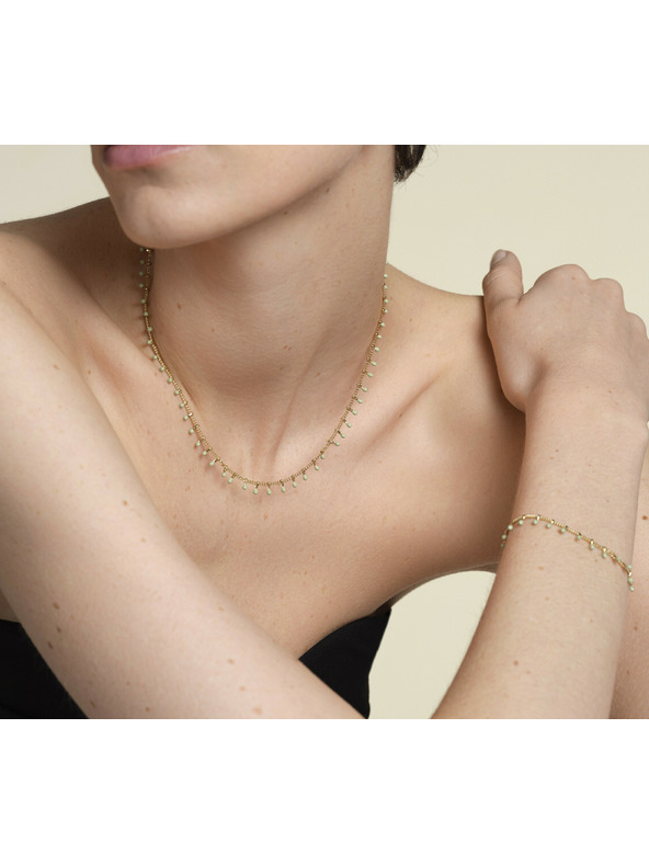 Rosefield Rosefield obesek zlate barve Drop Chain JNDCG-J680