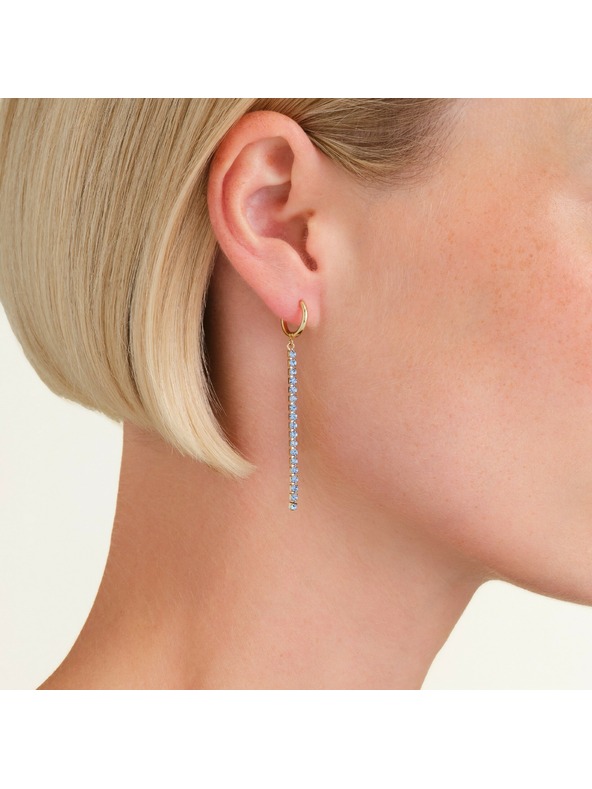 Rosefield Pozlačeni ženski uhani Rosefield JETBG-J918