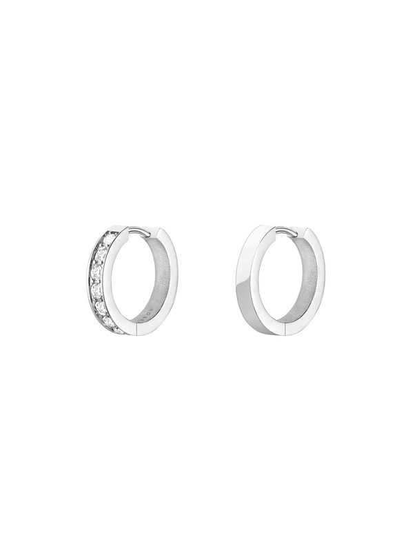 Rosefield Rosefield uhani srebrne barve Crystal Hoops JECHS-J572