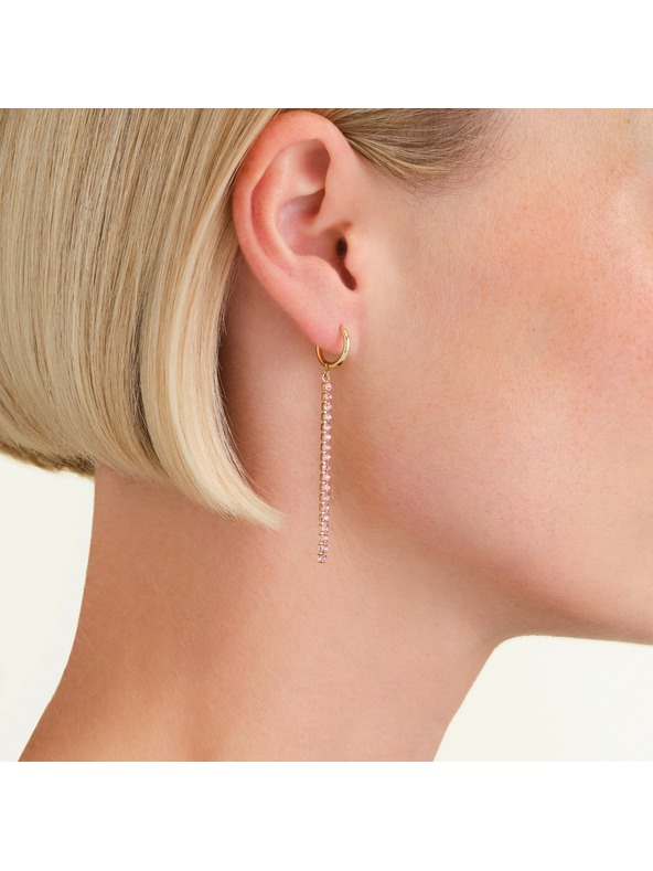 Rosefield Pozlačeni ženski uhani Rosefield JETRG-J917