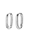 Rosefield Rosefield uhani srebrne barve Small Oval Hoops JEOSS-J570