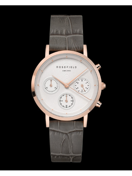 Rosefield Rosefield ure NCGRG-N95 The Gabby White Sunray Croco Grey Rose Gold