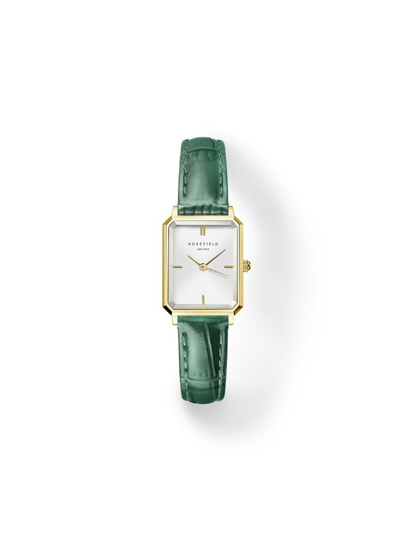 Rosefield Ženske ure Rosefield Octagon XS Emerald Leather OWGLG-O86