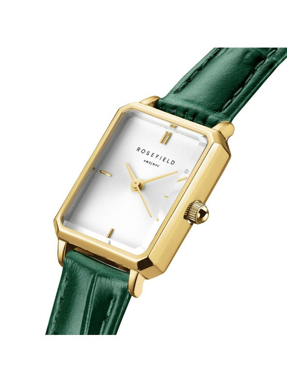 Rosefield Ženske ure Rosefield Octagon XS Emerald Leather OWGLG-O86