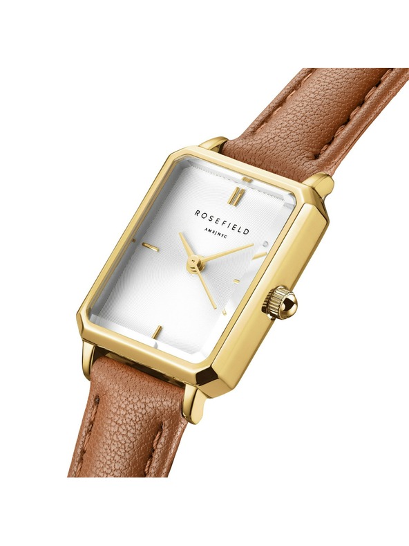 Rosefield Ženske ure Rosefield Octagon XS Camel Leather OWBLG-O85