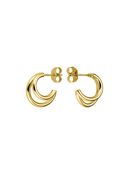 Rosefield Rosefield uhani zlate barve Double Hoops JEDHG-J575