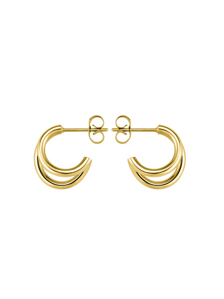Rosefield Rosefield uhani zlate barve Double Hoops JEDHG-J575
