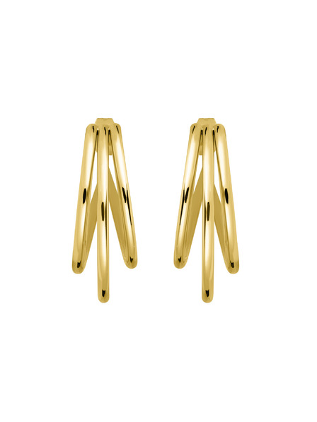 Rosefield Rosefield uhani zlate barve Triple Hoops JETHG-J573