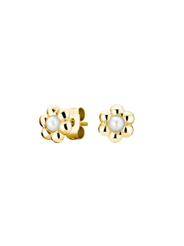 Rosefield Rosefield uhani v zlati barvi Daisy Flower Studs JEDFG-J670