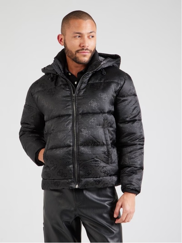 Guess Jeans Moška črna jakna Guess jeans