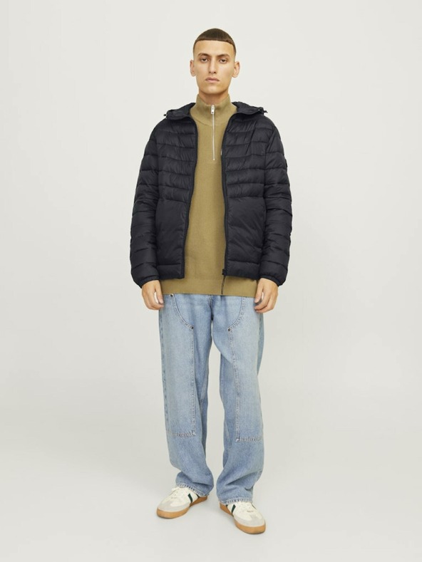 Jack & Jones Jack & Jones Moška črna prešita jakna