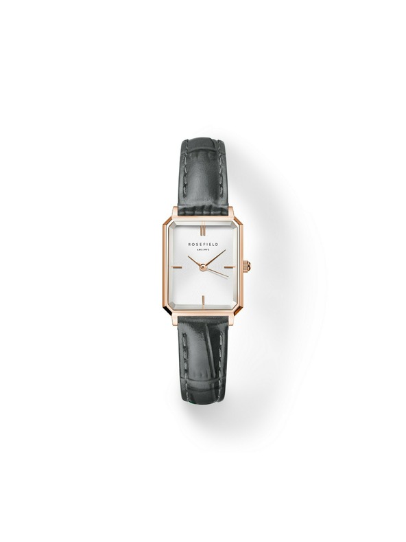 Rosefield Ženske ure Rosefield Octagon XS Grey Leather OWGLR-O87