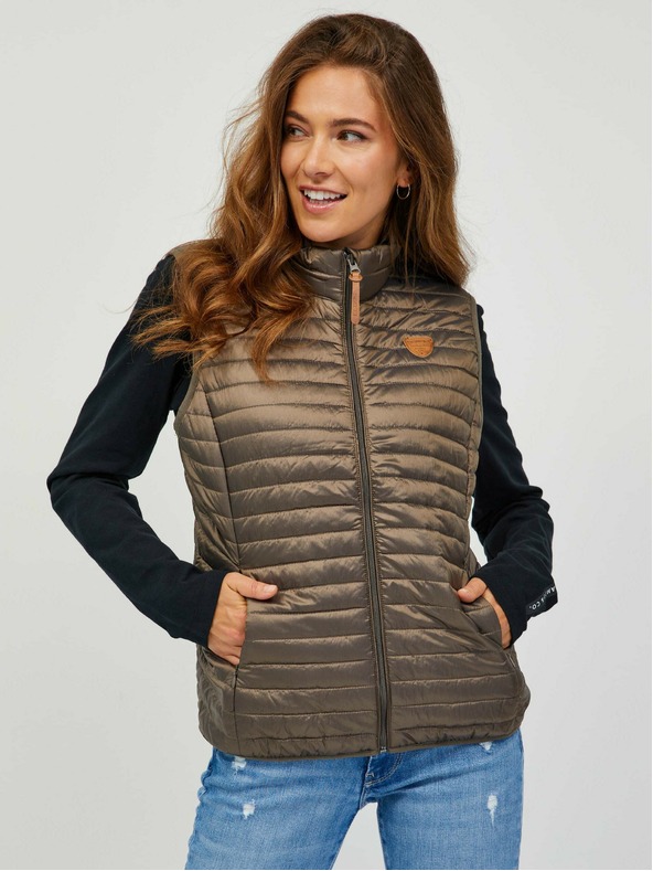 Sam 73 Rjava ženska prešita jopica Sam 73