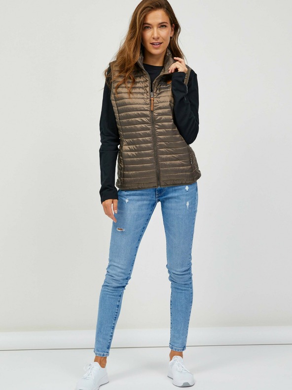 Sam 73 Rjava ženska prešita jopica Sam 73