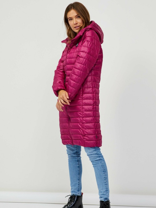 Sam 73 Temno roza ženski prešiti plašč Sam 73