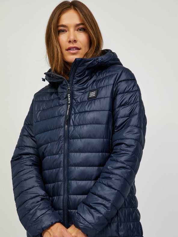 Sam 73 Temno modra Ženski prešiti plašč Sam 73