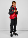 Sam 73 Črno-rdeča fantovska prešita jakna s kapuco SAM 73 Jerry