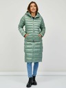 Sam 73 Svetlozelen prešivan ženski plašč s kapuco SAM 73 Kumi
