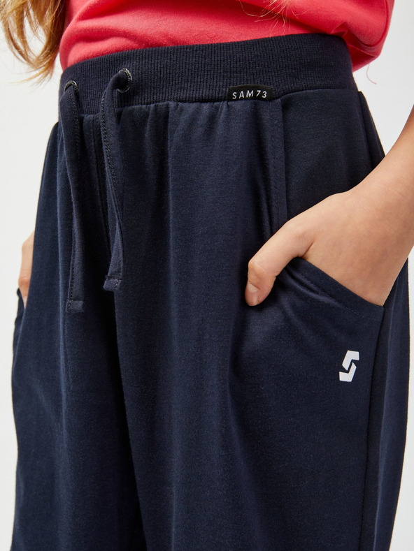 Sam 73 Temno modre dekliške tričetrtinske trenirke SAM73 Rudolph