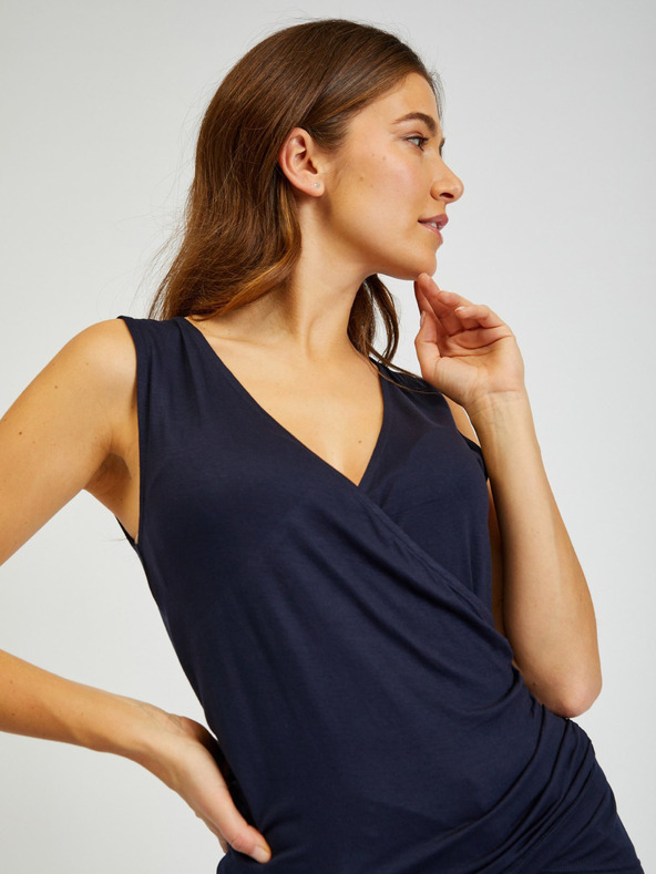 Sam 73 Temno modra ženska osnovna majica SAM73 Lupus