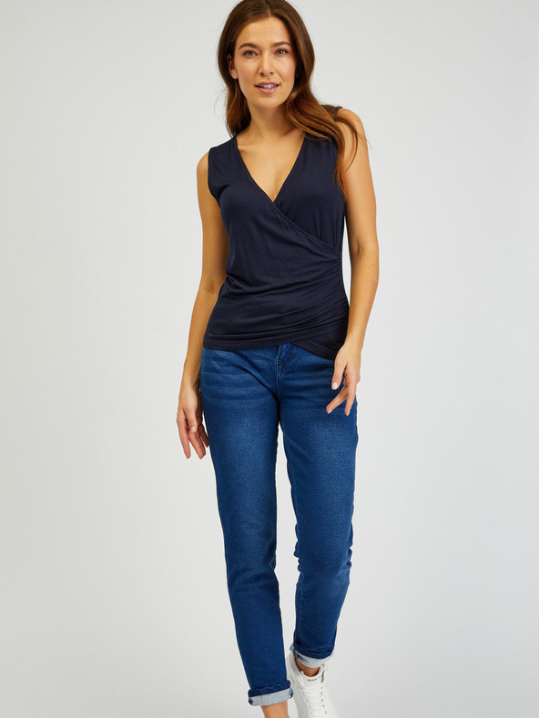 Sam 73 Temno modra ženska osnovna majica SAM73 Lupus