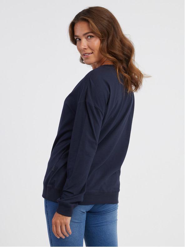 Sam 73 Temno modra ženska majica z dolgimi rokavi SAM 73 Sharma