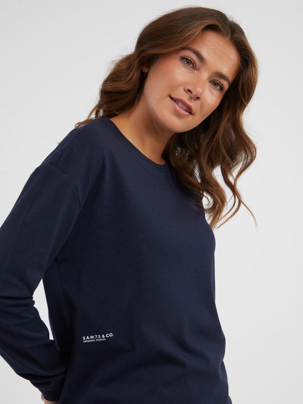 Sam 73 Temno modra ženska majica z dolgimi rokavi SAM 73 Sharma
