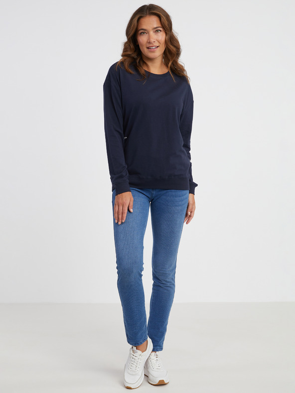 Sam 73 Temno modra ženska majica z dolgimi rokavi SAM 73 Sharma