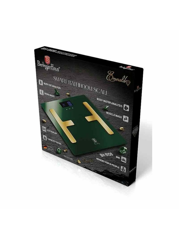 Berlingerhaus Pametna osebna tehtnica z analizo telesa 150 kg Emerald Collection BERLINGERHAUS