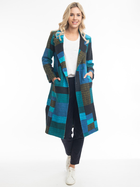 Orientique Modri ženski karirasti plašč Orientique Tartan