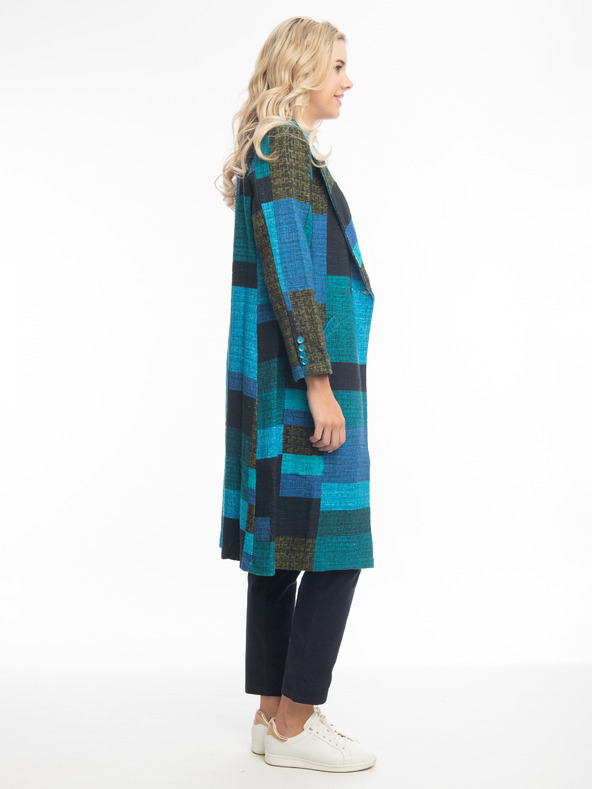 Orientique Modri ženski karirasti plašč Orientique Tartan