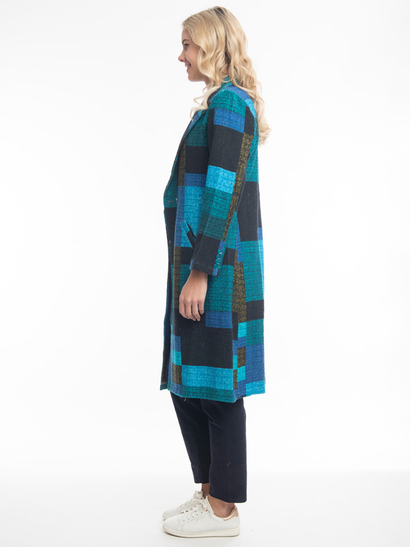 Orientique Modri ženski karirasti plašč Orientique Tartan