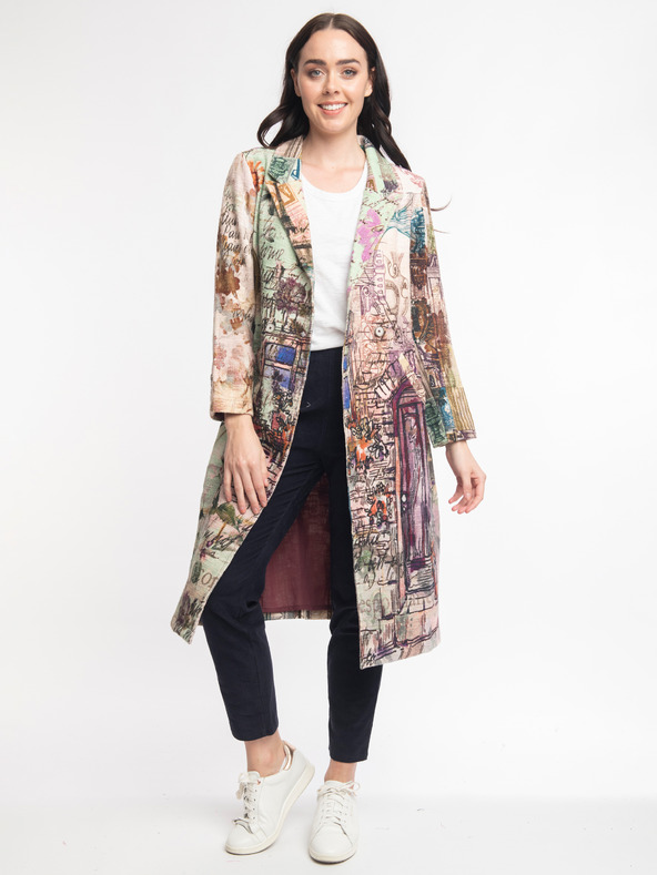Orientique Orientique Digital Ženski vzorčasti plašč v bež barvi