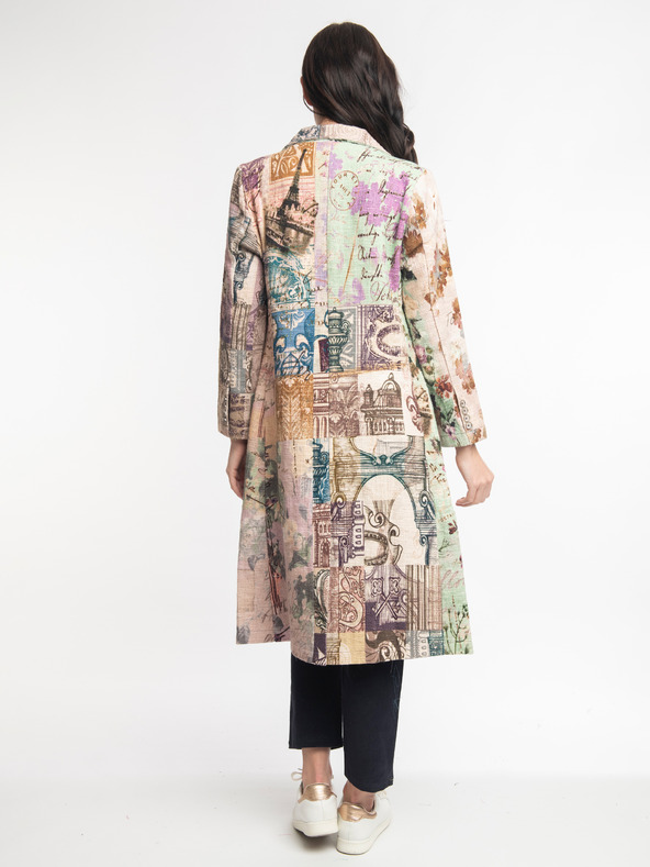 Orientique Orientique Digital Ženski vzorčasti plašč v bež barvi