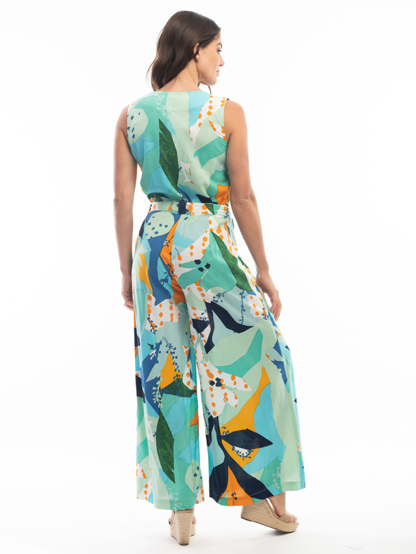 Orientique Turkizna ženska vzorčasta obleka Orientique