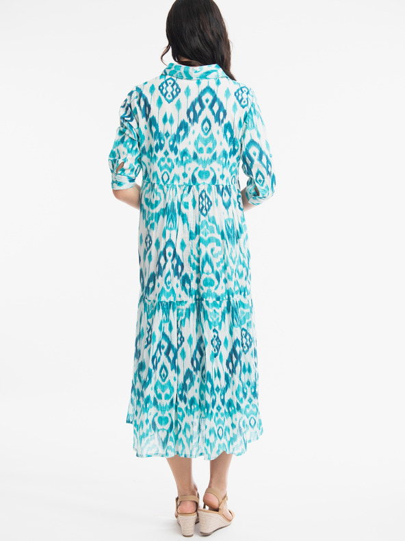 Orientique Turkizna ženska vzorčasta midi obleka Orientique Izmir