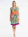Orientique Turkizna in oranžna ženska vzorčasta obleka Orientique Paphos