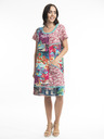 Orientique Modra in rožnata Orientique Onikawa ženska vzorčasta obleka