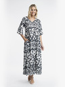 Orientique Bela in črna Orientique Izmir ženska vzorčasta maksi obleka