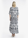 Orientique Bela in črna Orientique Izmir ženska vzorčasta maksi obleka