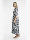 Orientique Bela in črna Orientique Izmir ženska vzorčasta maksi obleka