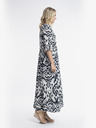 Orientique Bela in črna Orientique Izmir ženska vzorčasta maksi obleka